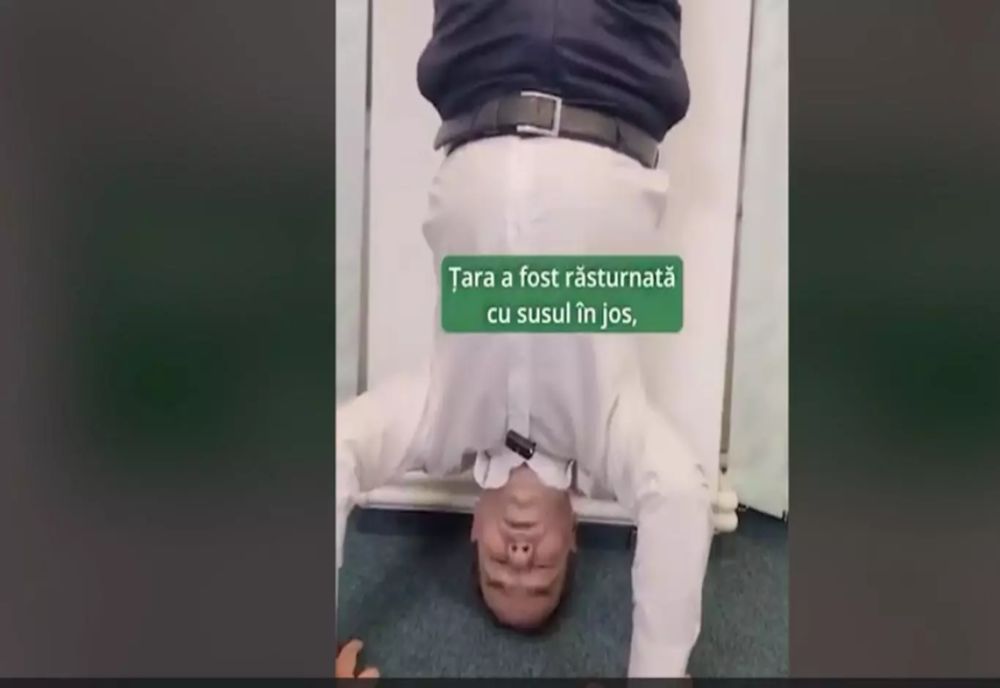 LUDOVIC ORBAN STĂ ÎN CAP PENTRU A TRANSMITE UN MESAJ ELECTORAL: „VOTĂM CU CAPUL. NU CU CIOLACU” - VIDEO