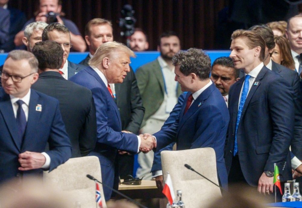 PREȘEDINTELE NICUȘOR DAN, ÎNTÂLNIRE CU PREȘEIDNTELE SUA, DONALD TRUMP, LA SUMMITUL NATO